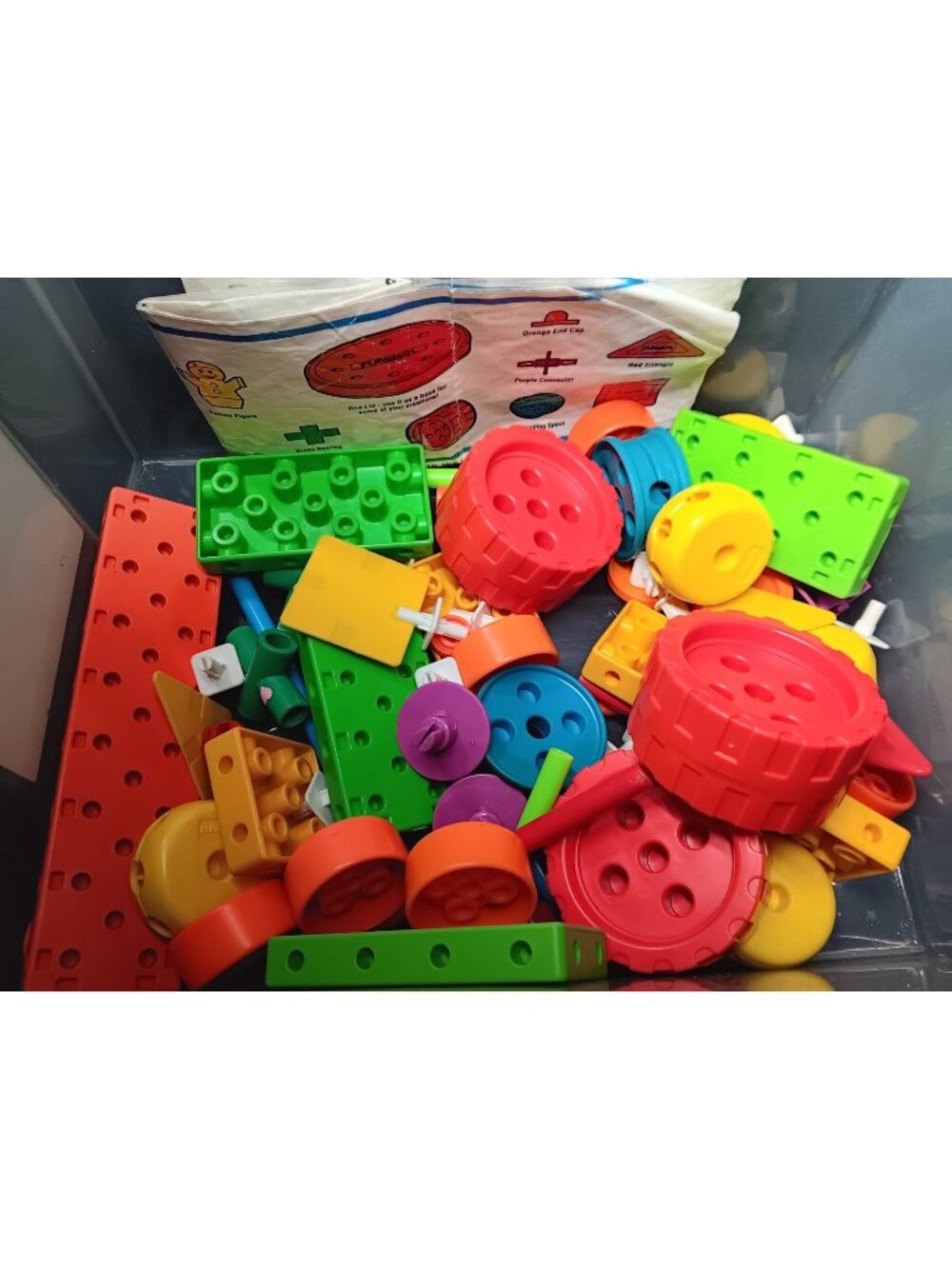 Plastic Tinker Toys  Mixed Lot of Random Parts and Pieces